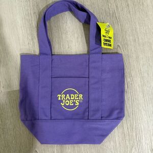 NWT Trader Joe’s Mini Canvas Tote Bags - Halloween Purple/Green